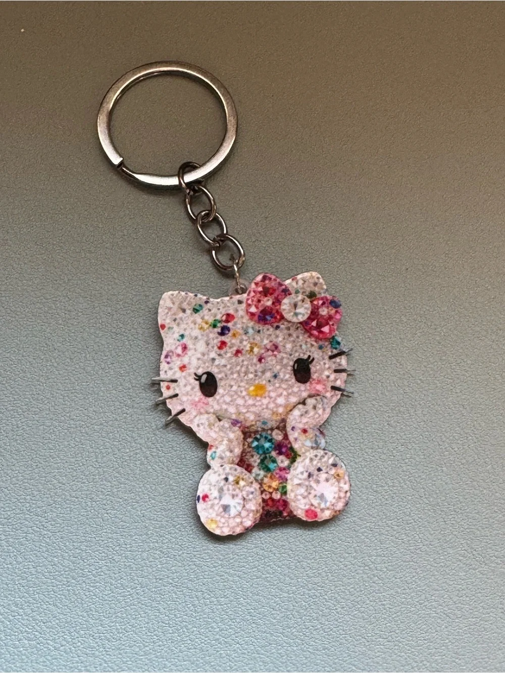 Sparkling Hello Kitty Character Keychain - Multicolor Kids Bag Charm